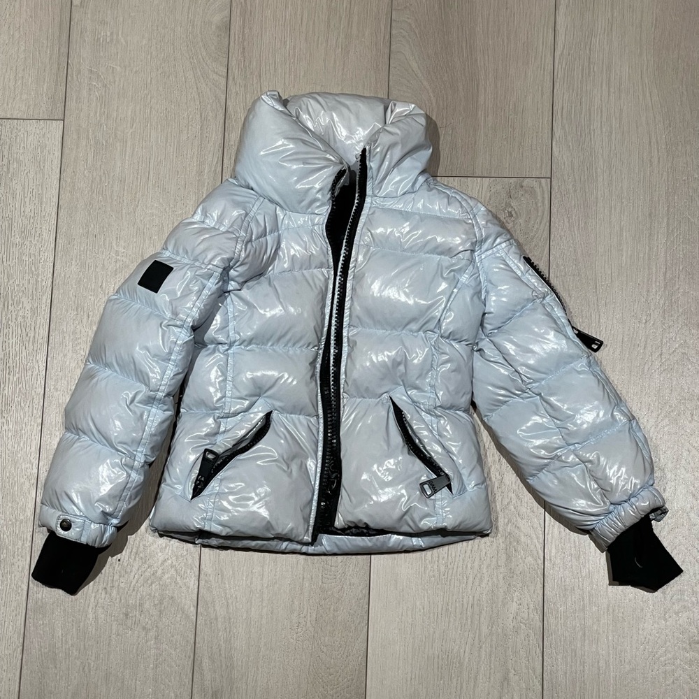 Kids Shiny baby blue Sam’s coat